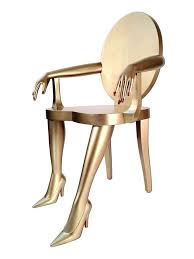 Gold Chair With Human Arms And Legs Unusual Furniture Unique Chair Chair Design Unique chair with two arms designed by oleksandr shestakovych.