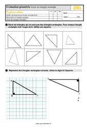 1) construire un triangle isocèle $abc$ de sommet principal $a$ tel que : Triangles Ce2 Cycle 2 Exercice Evaluation Revision Lecon