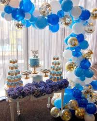 Partywoo Blue Gold And White Balloons 70 Pcs 12 Inch Royal Blue Balloons Light Blue Balloons Gold Confetti Balloons White Balloons Blue And Gold Decorations Ro Baby Shower Birthday Birthday Balloons Party Balloons