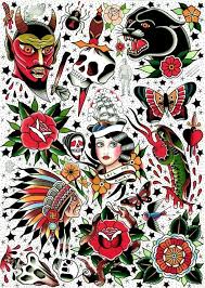 Empire traditional tattoo flash sheet rob2morrowtattoos 5 out of 5 stars (15) $ 26.00 free shipping. 55 Traditional Flash Ideas Flash Tattoo Traditional Flash Traditional Tattoo