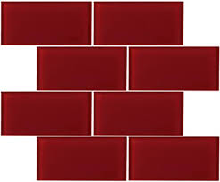 Belk tile provides high quality backsplash modern glass tiles to add a unique style to your kitchen. Amazon Com Tcsag 08 3x6 Red Glass Subway Tile Kitchen And Bath Backsplash Wall Tile 1sqt Home Kitchen