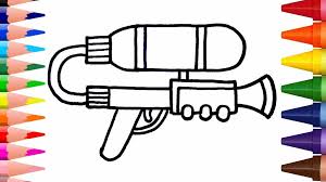 Boys of this age often ask their parents to by them plastic pistols, rifles, bazookas and so on. How To Draw Water Gun Coloring Pages For Kids A Photo On Flickriver