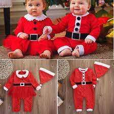 Christmas Party Rompers Newborn Baby Boys Girls Santa Claus Jumpsuit C Eosegal Baby Boy Christmas Outfit Baby Girl Outfits Newborn Baby Boy Winter Outfits