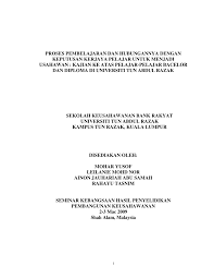 · visi, misi, dan objektif (vmo). Pdf Proses Pembelajaran Dan Hubungannya Dengan Keputusan Kerjaya Pelajar Untuk Menjadi Usahawan Kajian Ke Atas Pelajar Pelajar Bacelor Dan Diploma Di Universiti Tun Abdul Razak