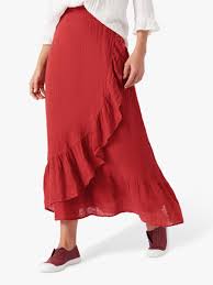 Brora Guaz Wrap Maxi Skirt Burnt Orange
