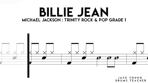Sheet music for michael jackson's billie jean. Billie Jean Trinity Rock Pop Drums Grade 1 Youtube