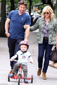 How jane krakowski's son supported her during '30 rock' reunion. Jane Krakowski And Husband Robert Godley Fawn Over Cycling Son Bennett Daily Mail Online