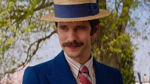 The rider to be in blue ribbon from Michael Banks (Ben Whishaw) in The  Return of Mary Poppins