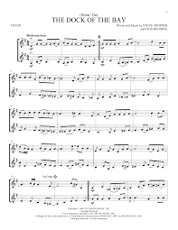 G e watching the tide roll away g a sitting at the dock of the bay. Sittin On The Dock Of The Bay Violin Duet Print Sheet Music Now