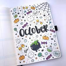 How To Setup Your Dingbats Notebook For October Using A Halloween Theme Bullet Journal Books Bullet Journal Aesthetic Bullet Journal Ideas Pages