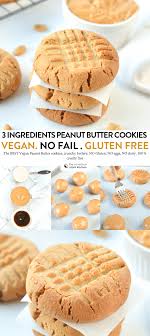 Standard three ingredient peanut butter cookies will use a 1/2 cup of sugar to make just 12 cookies. Vegan 3 Ingredients Peanut Butter Cookies The Conscious Plant Kitc Healthy Peanut Butter Cookies Gluten Free Peanut Butter Cookies Easy Peanut Butter Cookies
