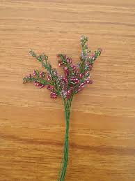 French Beaded Heather Flowers Plants Beaded