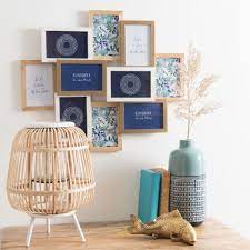 Cornice Multipla 10 Foto In Legno Di Pino 58x49 Cm Relief Trending Decor Blue Ceramics Ceramic Vase