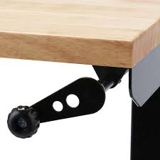 Husky 46 In Adjustable Height Work Table Holt46xdb12 The Home Depot In 2020 Adjustable Height Work Table Work Table Tool Storage
