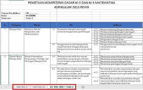 Ringkasan materi dan soal matematika kelas 6 sd/mi semester i. Pemetaan Kd Matematika Kelas 6 Sd Kurikulum 2013 Revisi 2018 Gurusekali Com