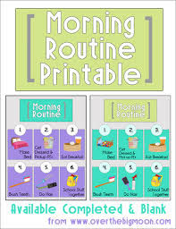 Free Morning Routine Printables For Kids Money Saving Mom