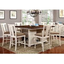 Willow counter height dining table. Furniture Of America Foa Sabrina Cm3199wc Pt 9pc Cottage 9 Piece Counter Height Dining Set With Shelving And Storage Del Sol Furniture Pub Table And Stool Sets