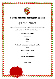 Dia naik pentas pun orang gelak. Sijil Penghargaan