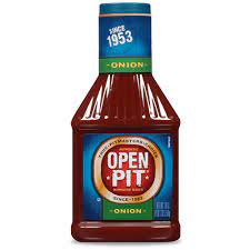 High fructose corn syrup, tomato puree (water, tomato paste), water, distilled vinegar, salt, modified food starch, seasoning blend (dehydrated worcestershire sauce corn syrup solids, salt, caramel color, garlic, sugar, spice, soy sauce (fermented wheat, soybeans, salt), partially hydrogenated soybean and/or cottonseed oil, tamarind, flavoring, sulfiting agents (preservative), mustard flour, onion powder, garlic powder, red pepper, spice, xanthan gum), hickory smoke flavoring, oleoresin. Open Pit The Secret Sauce Of Bbq Pit Masters