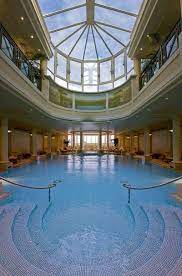 the swimming pool connects the guerlain imperial spa to the hotel du palais in biarritz france le spa imperial guerlain biarritz vacation hotel spa pool