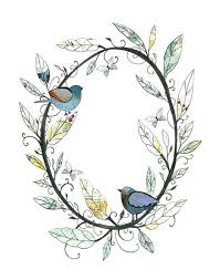 Oiseaux Page 7 Couronne Dessin Dessin Oiseau Fleurs Oiseaux