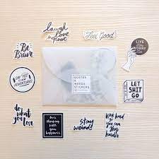 英文日常鼓勵系列 10入透明貼紙包 letterwordshop 貼紙 pinkoi packaging ideas business handmade packaging sticker design