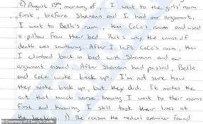 The niece is now a grown girl. Book Reveals Chris Watts S Letter Confessing How He Killed His Family Daily Mail Online