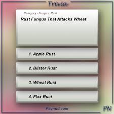 1 and itself, in this case, are not two distinct factors so 1 is not classified as a prime number.) 25. Pn Trivia Pn Trivia Quiz Game For Smart People Question Rust Fungus That Attacks Wheat Answer Wheat Rust Write In The Comments Whether You Answered This Question Or Not Facebook