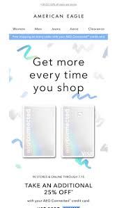 It is a parent company of aerie. Exclusively For You 25 Off With Your Aeo Connected Credit Card Aerie Email Archive