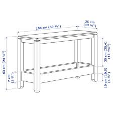 They create a cozy atmosphere in the living room, but they also work in. Havsta Console Table Dark Brown 39 3 8x13 3 4x24 3 4 Ikea