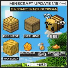 Beehives are crafted versions of bee nests. Minecraft Update 115 Java Minecraft Snapshot 19w34a Bee Bee Nest Bee Hive Honeycomb Honey Crystallized Bottle Honey Wax Block Mcprohosting Felix Must See This Minecraft Meme On Me Me