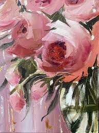 Peonies Flower Painting Oil