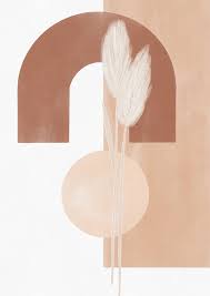 Brown And Gold Abstract Art Miniature Modern Art Midcentury Modern Art Abstract Print Terracotta Pastel Abstract Art Neutral Wall Art Neutral Wall Art Boho Wall Art Abstract