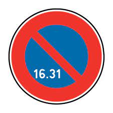 Boutique en ligne de vente d'autocollants pour voiture mal garées. Panneau Stationnement Interdit A Tous Les Vehicules Du 16 Au 31 Du Mois B6a3 Signaletique Express
