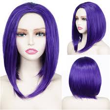 Amazon.com: QGWJEKUI Peluca morada Bob Raven para mujer, peluca corta y  recta de fibra sintética, 14 pulgadas, fiesta de cosplay de Halloween, uso  diario : Ropa, Zapatos y Joyería