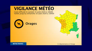 19 départements placés en vigilance orange. 11 Departements Places En Vigilance Orange Pour Orages