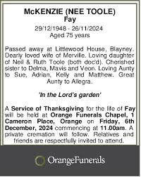 MCKENZIE (NEE TOOLE), Fay