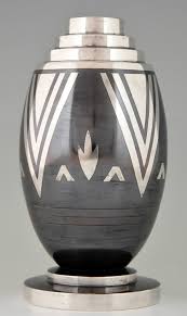 Check spelling or type a new query. Art Deco Dinanderie Vase With Stylized Geometric Design Sold Items Antiques Art Nouveau Art Deco Design Deconamic
