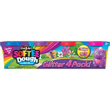 Softee Dough Glitter 4 Pack 3 Oz Tubs
