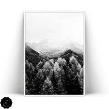 Nature Photography Printable Wall Art Forest Landscape Wall Art Prints Black And White Mountain Printable Poster Downloadable Prints Printable Wall Art Landscape Wall Art Wall Art Prints