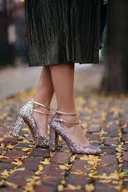 How To Wear Kate Spade Glitter Pumps In The Fall Bows Sequins Heels Ankle Strap Heels Glitter Heels