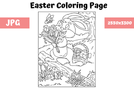 Terry vine / getty images these free santa coloring pages will help keep the kids busy as you shop,. Easter Coloring Page For Kids 1 Grafico Por Mybeautifulfiles Creative Fabrica