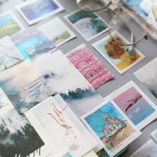 2020 popular 1 trends in women's clothing, education & office supplies, home & garden, men's clothing with aesthetic watercolor and 1. Mohamm 50 Sheets Landscape Scrapbooking Stickers Aesthetic Paper Sticker Flakes Stationary Office Accessories Art Supplies Assorted Stickers Aliexpress