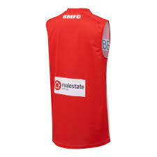 A freshly designed afl replica guernsey featuring a tailored neckline in a traditional vee styling. Sydney Swans 2021 Mens Home Guernsey Rebel Sport