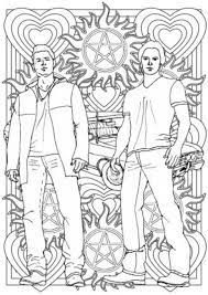 *free* shipping on qualifying offers. Supernatural Colouring For Grown Ups Sam And Dean Etsy Supernatural Drawings Coloring Pages Coloring Pages Princess