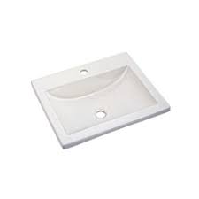 barrier free self rimming bathroom sink