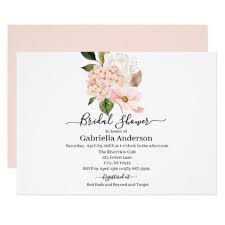 Blush And White Blooming Flowers Bridal Shower Invitation Zazzle Com Bridal Shower Flowers Bridal Shower Invitations Flowers Bridal Shower Invitations