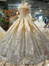 Off Shoulder Black And Gold Ball Gown Silver Gold Ball Gown Sequins Appliques Off The Shoulder Floor Length Wedding Dress Applique Wedding Dress Gowns Floor Length Wedding Dress