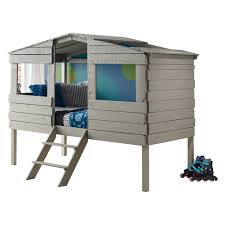This wonderful tree house kids loft bed comes with plenty of fun and useful features, including front facing storage shelves and 3 full size drawers! Donco Twin Treehouse Loft Bed Walmart Com Walmart Com