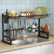 over the sink dish drying rack